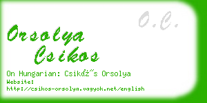 orsolya csikos business card